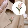 Plant Theme Brooch Flower Pin for Women, Golden Plated Floral Lapel Retro Blossom Badge Pin, Jewelry Daily Wear Parties Artistic