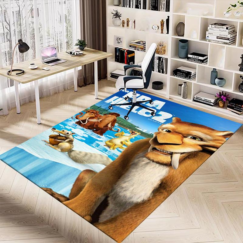 Ice Age Continental Drift Carpet For Playroom Bedroom Living Room Sofa Home Decorkids Game Area Rug Nonslip Floor Mat