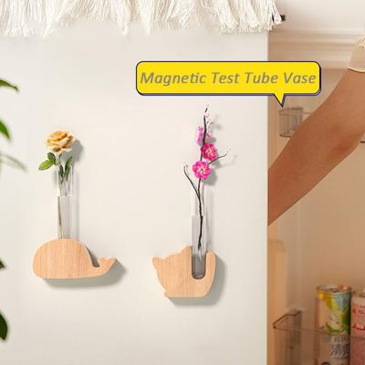 DIY Flower Arrangement Test Tube Vase Magnetic Mini Bonsai New Simulation Flower Vase