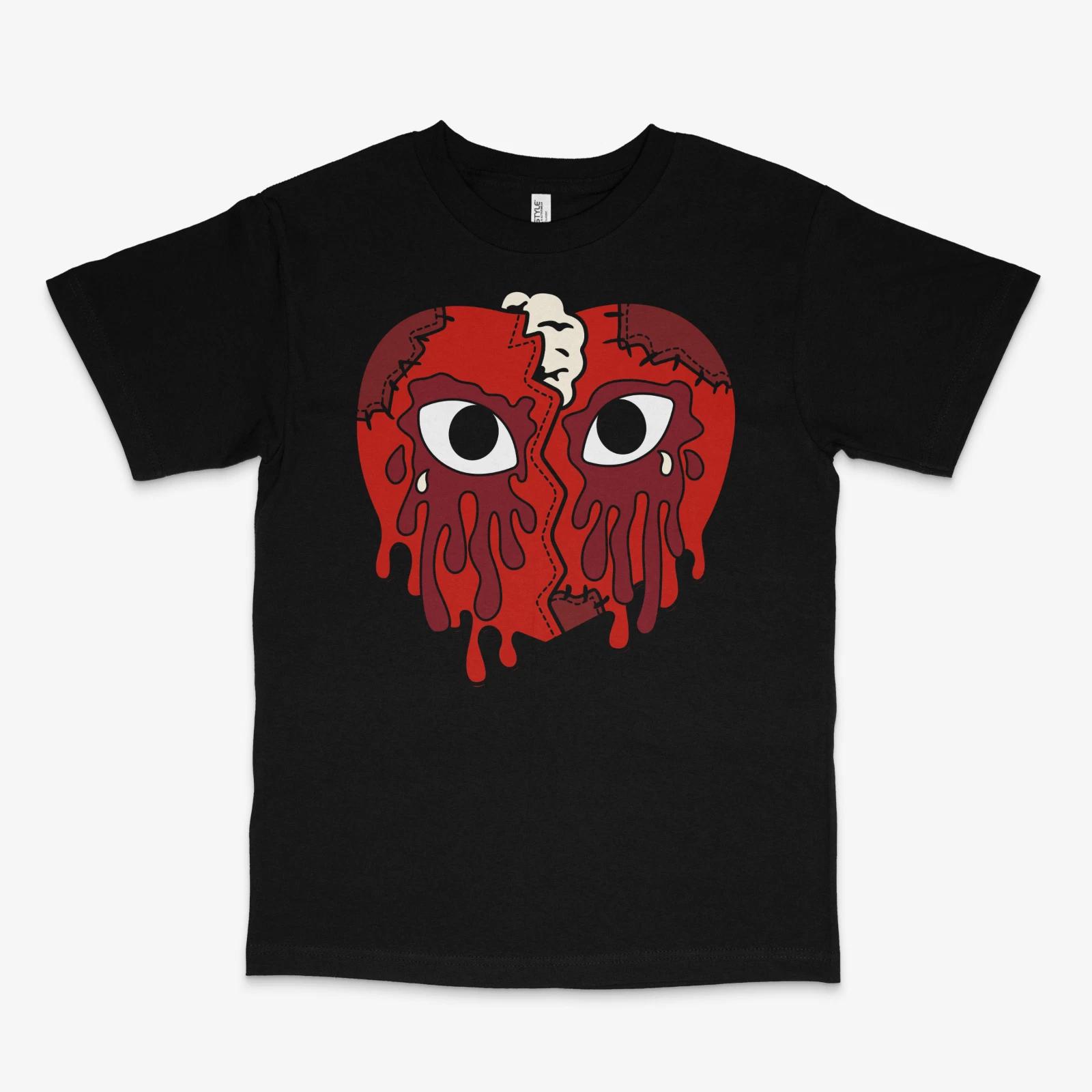 Crying Heart Brick by Brick Black Tee M