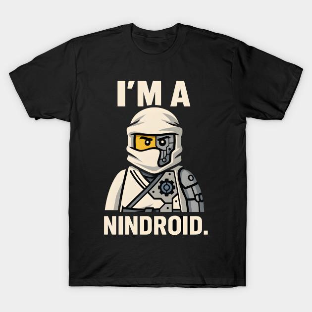

Men Black Print T-shirt Ninjago - I M A Nindroid No-Cut Transfer Paper Print Cotton Tshirt 4XL чорний