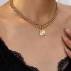 Ins Style Metal Double-layer Heart-shaped Pendant Metal Necklace for Women, Versatile and High-end Collarbone Chain