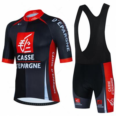 2026 Caisse D'Épargne Cycling Jersey Set Summer Breathable Men Clothing MTB Bike Clothes Bicycle Uniform Maillot Ropa Ciclismo Hombre