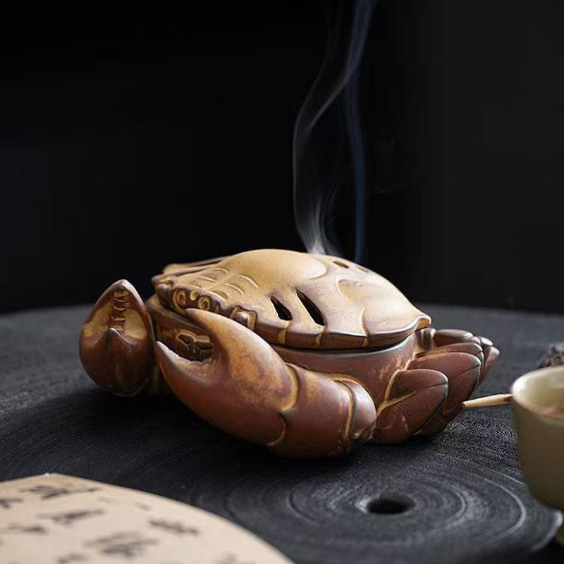 Creative Crab Ceramic Insence Burner Aromatherapy Tray Room Aroma Diffuser Censer Incense Ash Plate Home Aroma Container