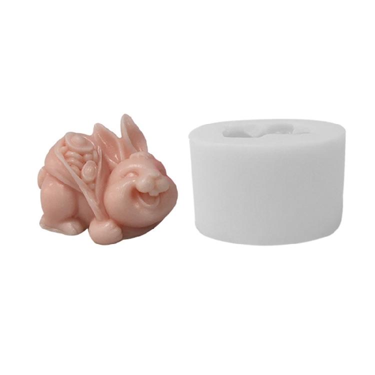 Lovely Rabbit Molds Scented Candle Silicones Candle Molds Resins Soap Molds Soap Plasters Resins Mould Craft Making Tool 1