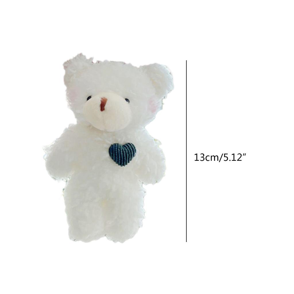 Mini Plush Bear Keychain Cute Aniaml Keyring Hanging Ornament Keys Holder Backpack Handbag Charm Gift for Girls Women