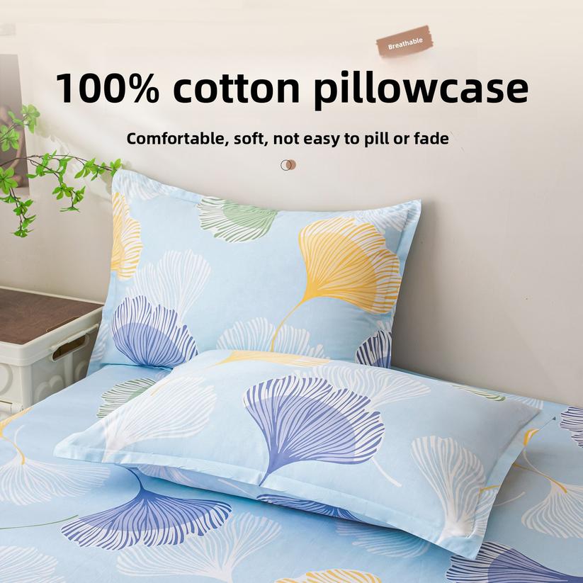 2pcs Pure Cotton Pillowcase 100% Cotton Pillowcase Suitable For 48 * 74 Pillow Core