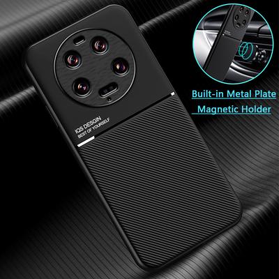 Pouzdro z kůže s magnetickým držákem pro Xiaomi Mi 13 Ultra 5G, nárazuvzdorné, zadní kryt z kůže a magnetického držáku pro Xiaomi Mi 13 Ultra Mi 13ultra.