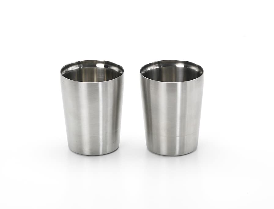 Yamakatsu Mino Toen Thermo Double Lock Cup Pair Silver 270ml THM-01