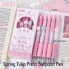 Chinese Floral Soft Grip Gel Pen Set - Quick-Dry, High-Value Brush Pens for Exams