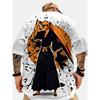 Men's fashion anime printed short sleeved T-shirt
