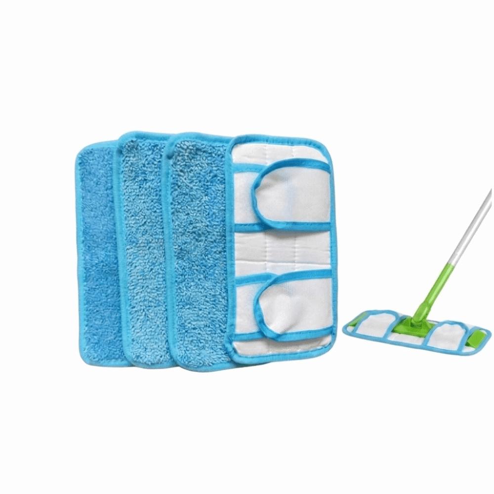 4 Stuks Herbruikbare Dweilvervangingspads Wasbare Platte Dweilpads Microvezel Dweilpads Huishoudelijke Reiniging