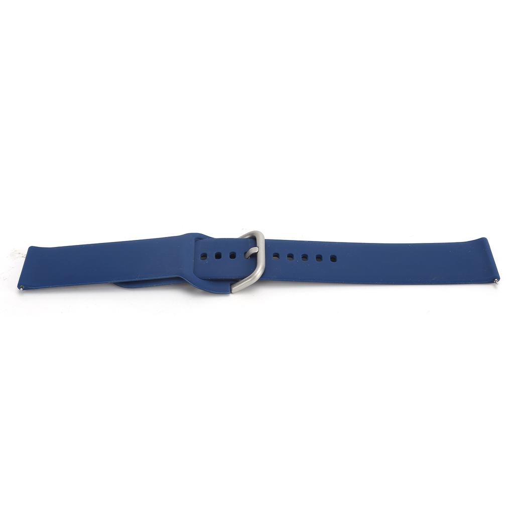 Watch Bands Silver Buckle Silicone Strap Soft Wristband Replacement for Samsung Huawei Amazfit Xiaomi Color Watch Gamin