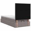 Ottoman Bed with Mattress and Headboard Taupe 100 X 200 Cm Fabric