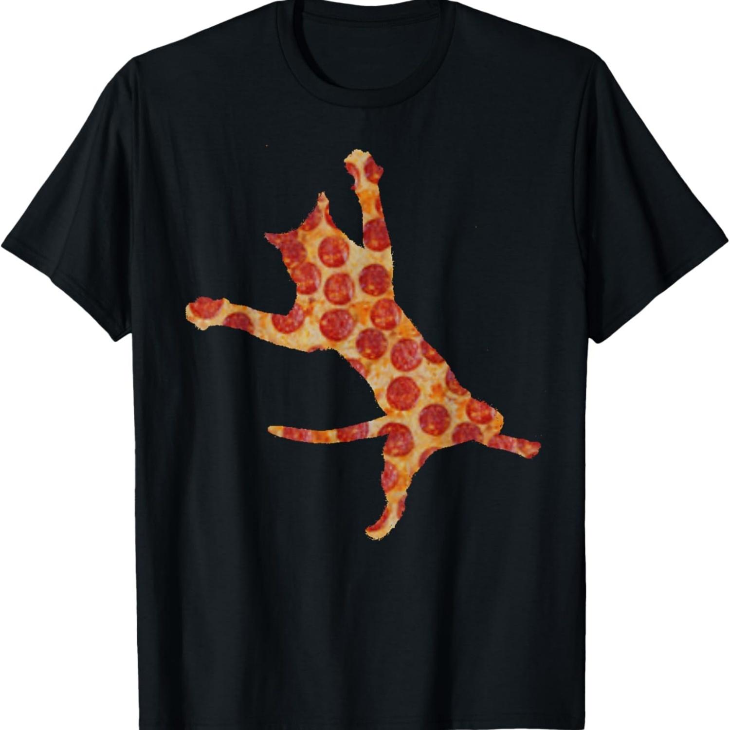 

Funny Pepperoni Pizza Jumping Cat T-Shirt T-Shirt XXXXXL