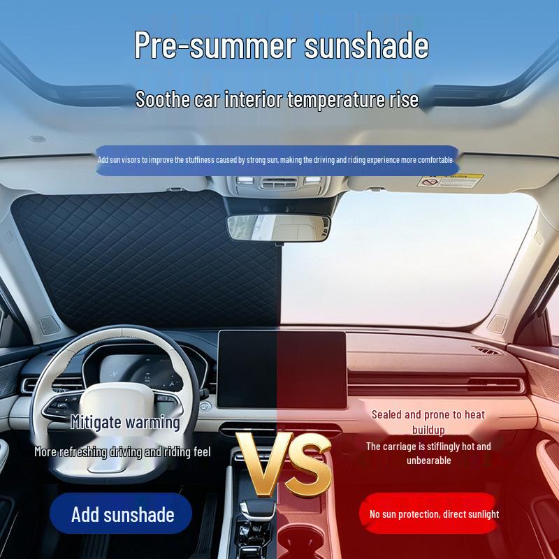 All-Season Thickened Car Snow and Sun Cover with Reflective Mirror Covers