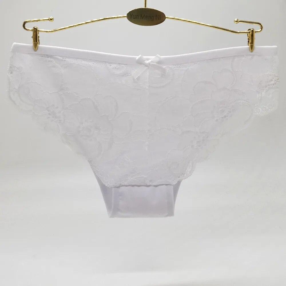 Sexy Floral Lace Transparent Seamless Underwear Women Panties Coton Lingerie Panties 6 Pcs/set