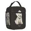 Cute West Highland White Terrier Dog Insulated Lunch Bag Leakproof Westie Puppy Cooler Thermal Lunch Box Office Picnic Travel