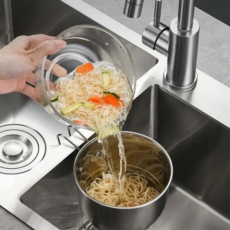 Kitchen Sink Stainless Steel Sewer Mesh Filter Shelf Vegetable Drainer Swan Sink Strainer Basket Goosehead Storage Filter Basket