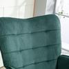 Rocking Chair, Beech Wood Rockers, Thick Padding, Dark Green, Up to 120 kg