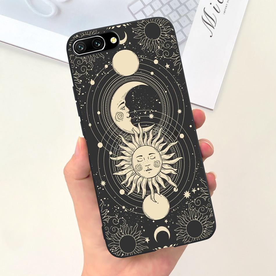 For Honor 10 Case Honor10 COL-L19 COL-L29 Fashion Moon Pattern Soft Silicon Protective Cover Phone Cases