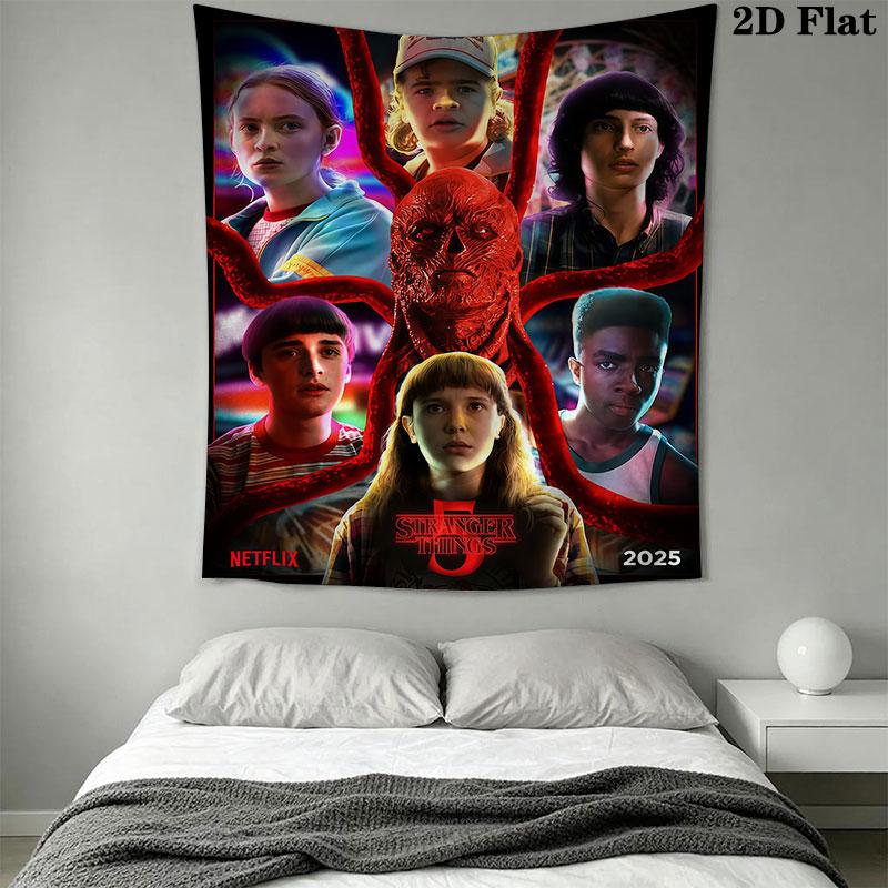 Stranger Things J Wall Hanging Printed Fabric Blanket Decorative Tapestries for Bedroom Living Room Home Decor