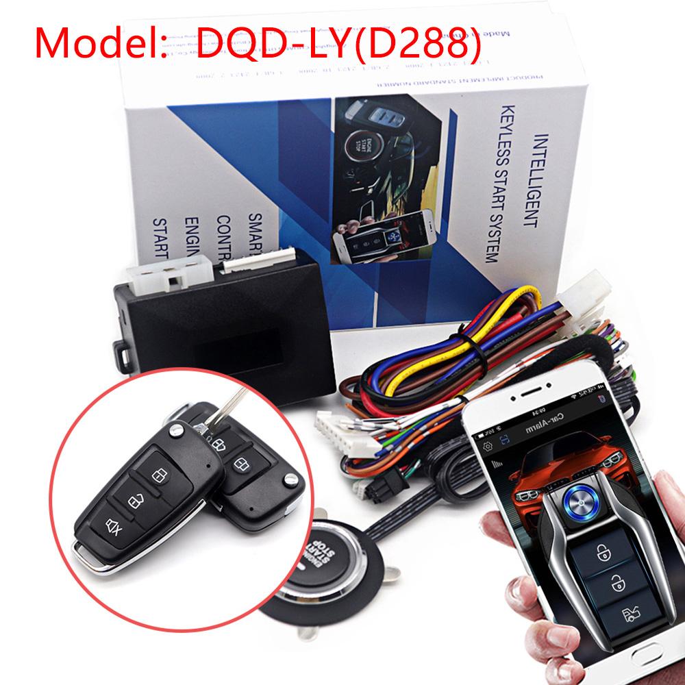 Universal Car Alarm Auto Start Stop System Remote Control Engine Ignition Autostart Kit Keyless Push Start System Car Accessorie