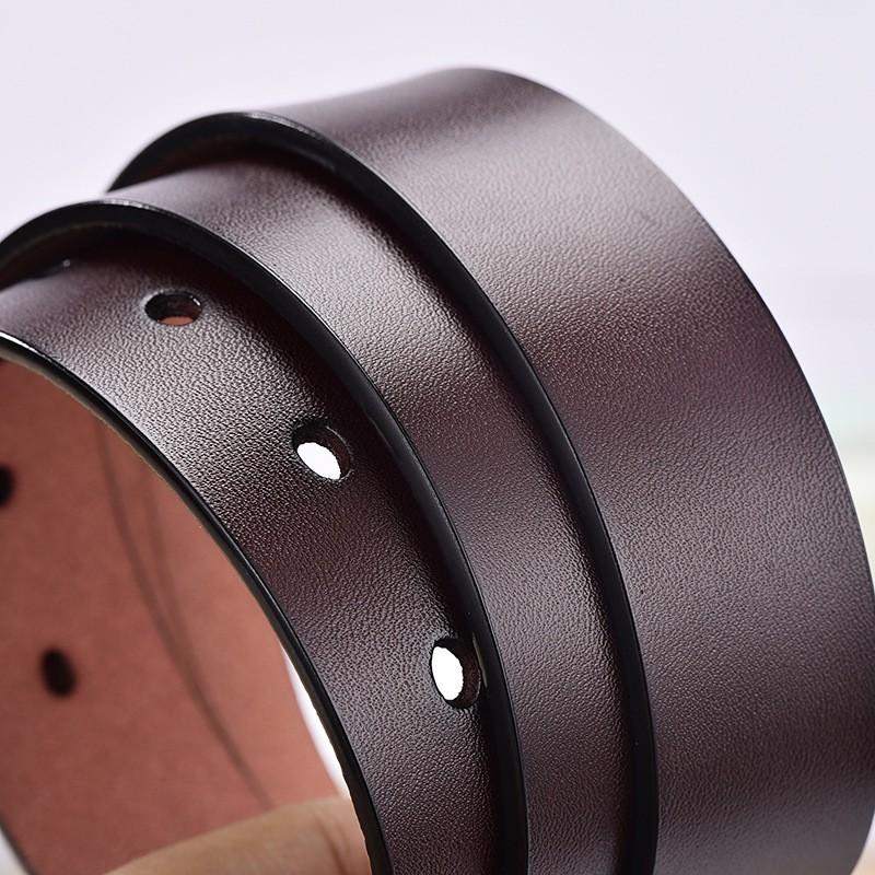 Womens Genuine Leather Belt With Pin Buckle Slim Width Business Casual Waistband Office Everyday Wear