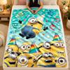 Flannel BlanketMinions Warm Soft Throw Blanket for Indoor Sofa Bed Living Room Use