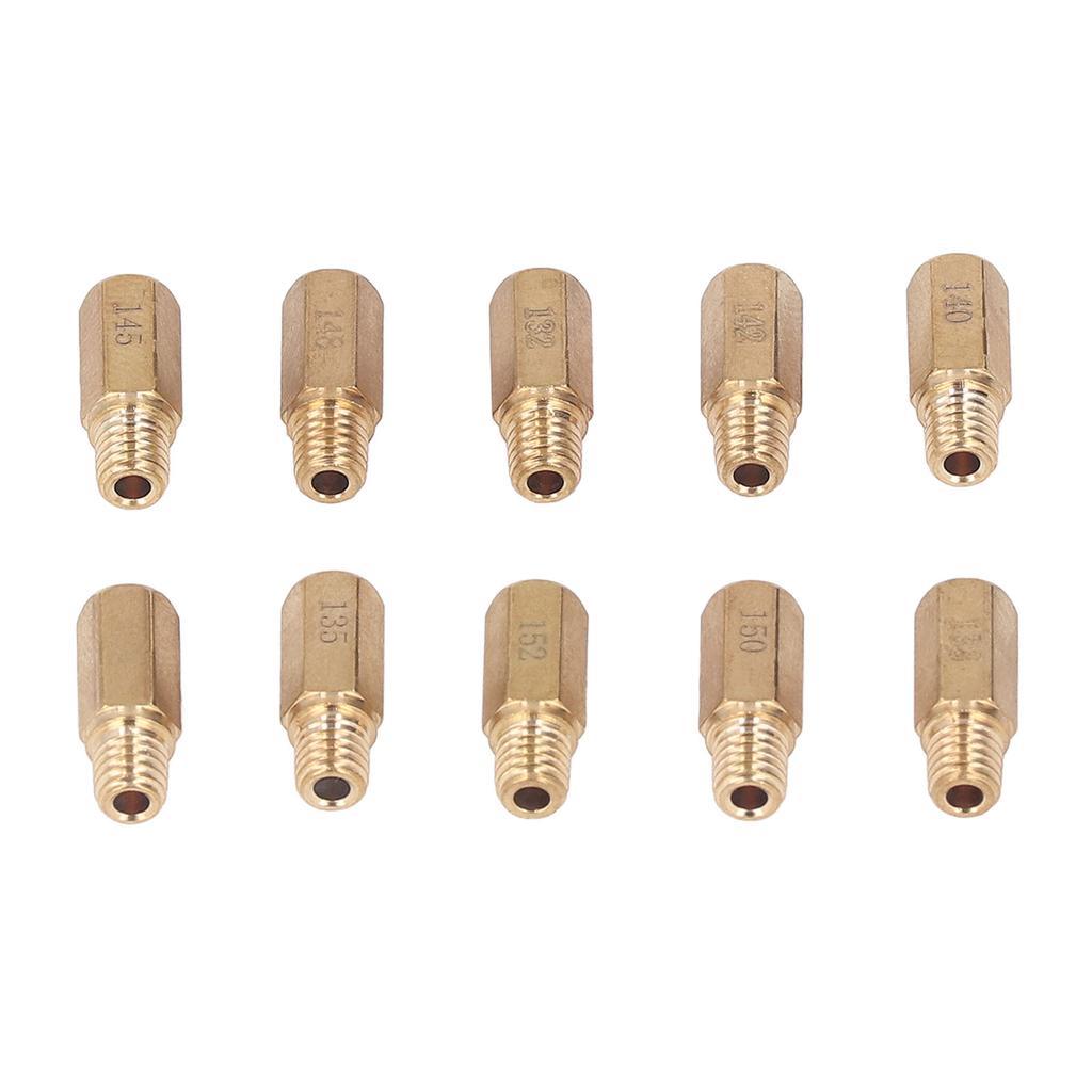 10pcs Motorcycle Carburetor Main Jets Metal Hex Main Jets Replacement for Keihin PWK PWM OKO CVK NSR KSR Carb Set