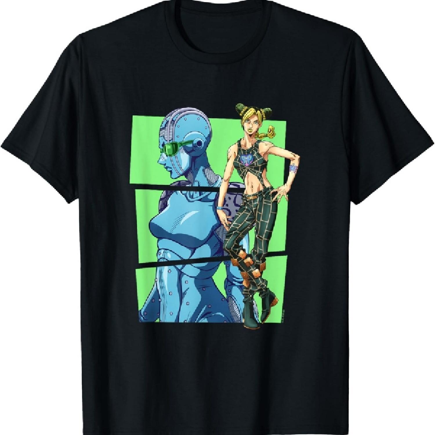 

JoJo s Bizarre Adventure Часть 6 Джолин и Stone Ocean Блоки Футболка XXXXXL чёрный