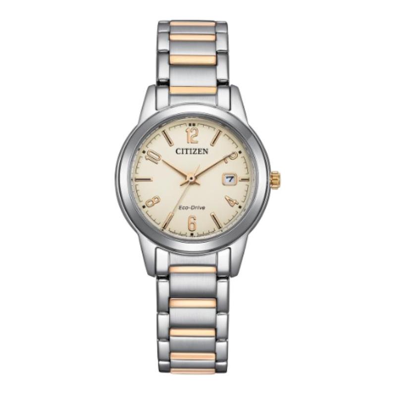 

CITIZEN watch series, life waterproof, light Quartz, Steel Strap, , 29.4mm women s watch, yellow dial FE1244-72A жёлтый