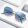 Trendy Sunglasses Large Frame Polygonal Square Frame Sunshades Cat'S Eye Female Trend Street Sunglasses