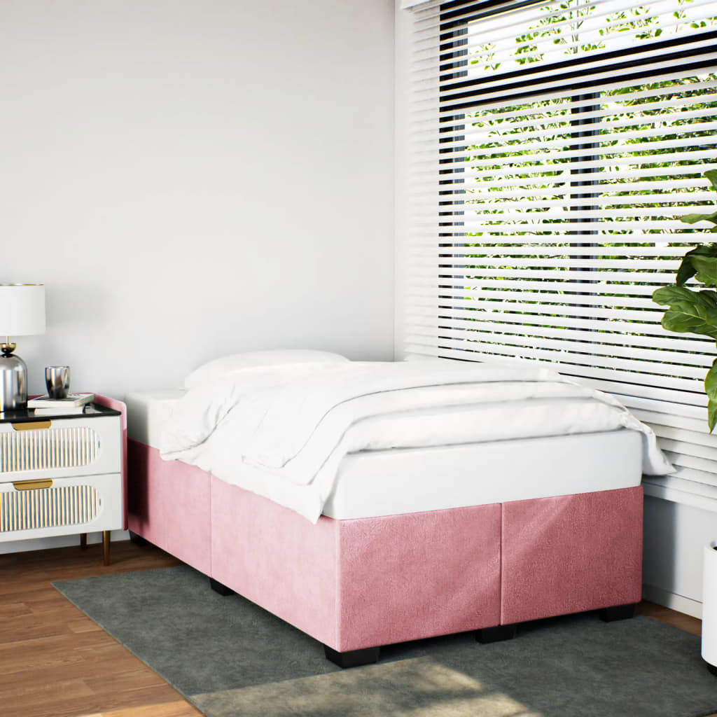 Pink Bed Frame 120x200 cm Velvet