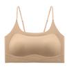 Liquid foundation bra seamless tube top anti-light beautiful back underwear small chest small suspender thin shoulder strap underwear