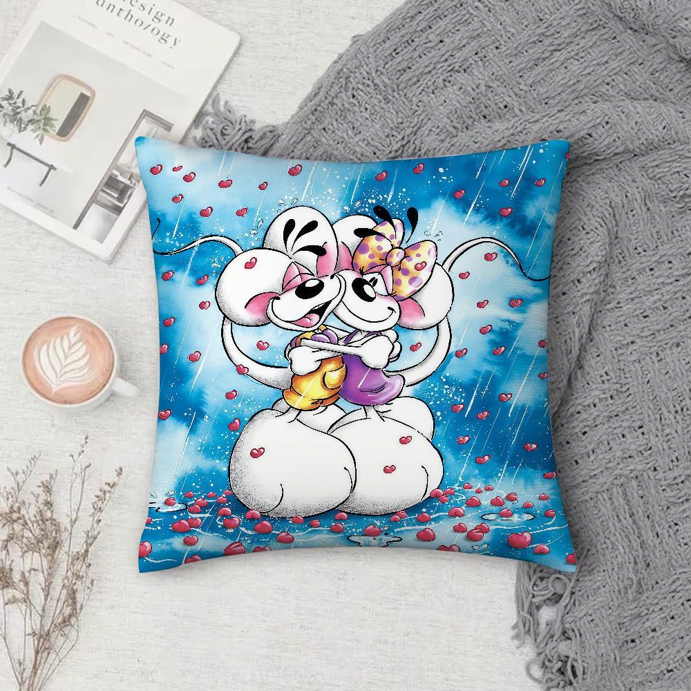 Cartoon DDiddl RRatS Pillow Case Square DoubleSided Printing Sofa Cushion Cover Pillowcase Bedroom Bedside