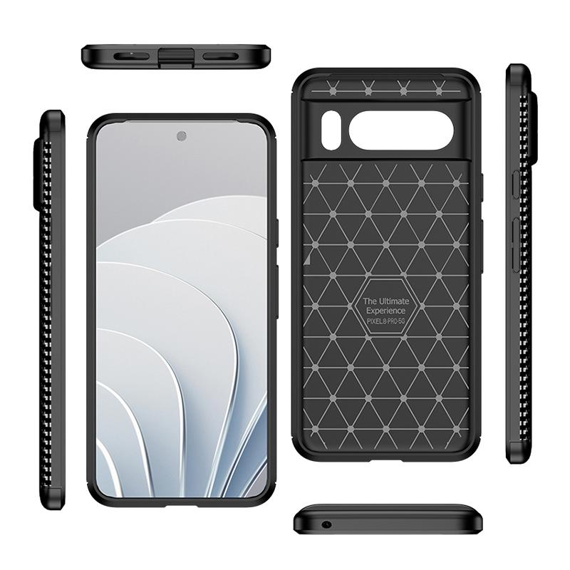 TPU Phone Case for Google Pixel 8 Pro,Carbon Fiber Texture Anti-scratch Mobile Phone Cover