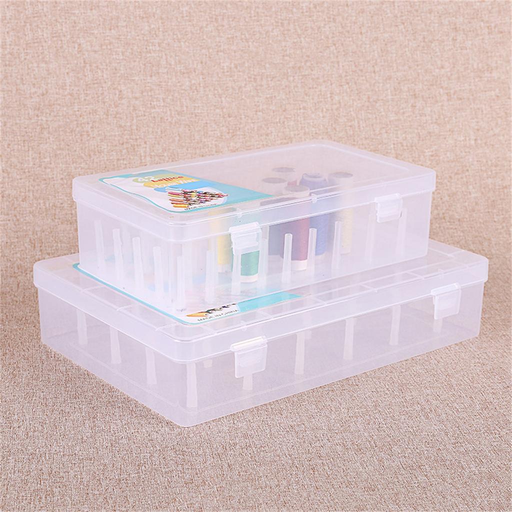 Clear Thread Spool Box 42 Spool Storage Case Thread Bobbin Storage Box Sewing Thread Organizers Container Sewing Supply
