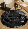 Tappeto Rotondo con Motivo Calcio Manchester FC, Tappetino Interno/Esterno, per Picnic, Sala Giochi, Camera da Letto, Ufficio, Soggiorno, Tappeto Decorazione Casa, Regalo di Compleanno