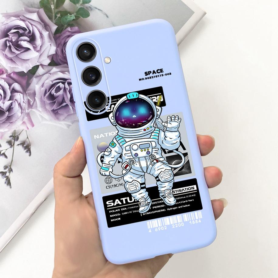 For Samsung A25 5G 2023 Case SM-A256B Cute Astronaut Duck Slim Soft Silicone Back Phone Cover For Samsung A55 A35 5G A356B Coque