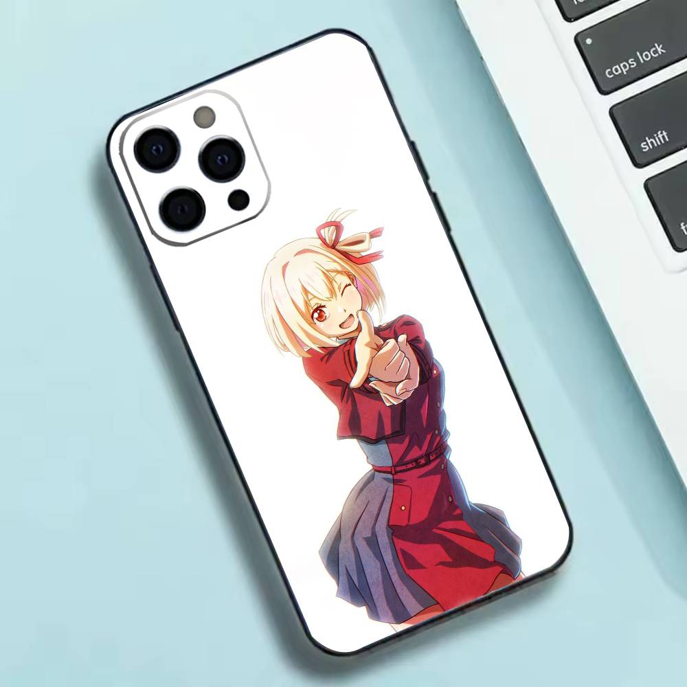 Lycoris Recoil Chisato Phone Case For iPhone 17, 16,15,14,13,12,11 X XR Plus,Others Soft Black Cover
