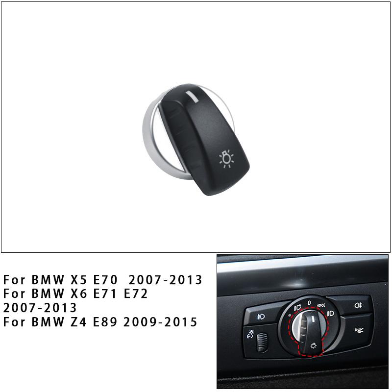 For BMW 5 Series X5 X6 Z4 Headlight Switch Knob E70 E71 Front Lighting Control Rotary Button 2007-2013 61319134725