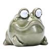 Large Eye Frogs Incenses Holder Ceramics Animal Miniature Statue Incenses Burners for Living Room or Bedroom