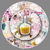 50 Birthday Ins Style Graffiti Stickers Small Fresh Korean Material Creative Decorative Notebook Tablet DIY Stickers