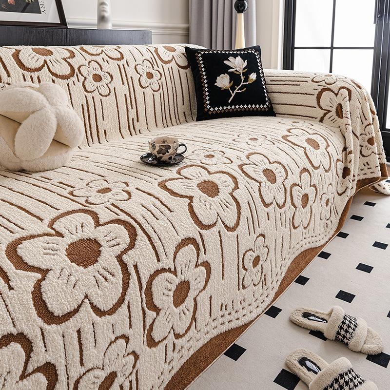 1PC Sofa Towel Cream Wind Soft Material Thickened New Autumn and Winter One-piece Non-slip Cover Home Textile