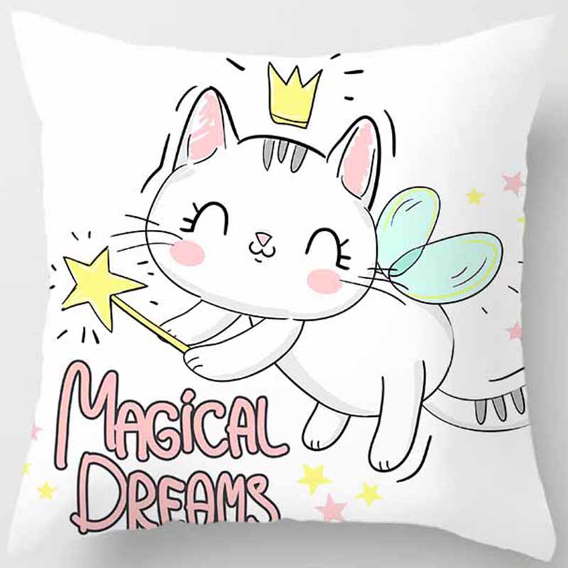 Cat Printed Pillowcase Bedroom Living Room Pillowcase Home Decoration Car Sofa Cushion Cover