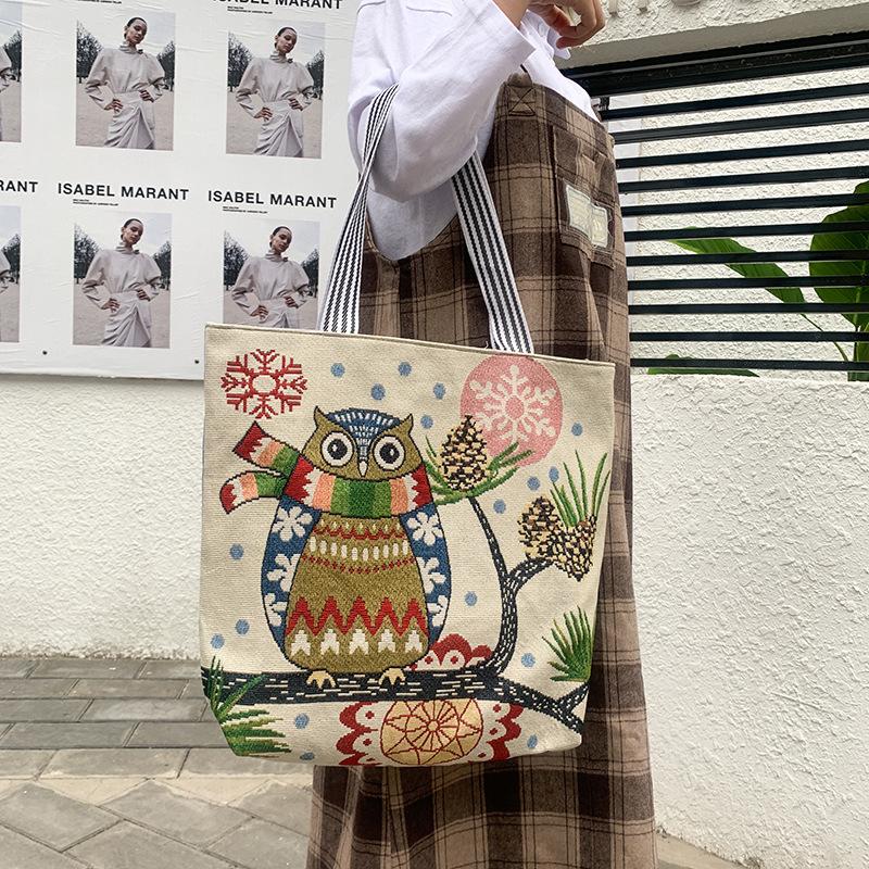 Single-shoulder Bag Trendy Women's Bag Ethnic Style Embroidered Handbag