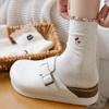 10 Pairs Socks Women's Mid-tube Socks Fungus Edge Autumn Cute Cartoon Ideas Sand Versatile Lace Bow Stockings