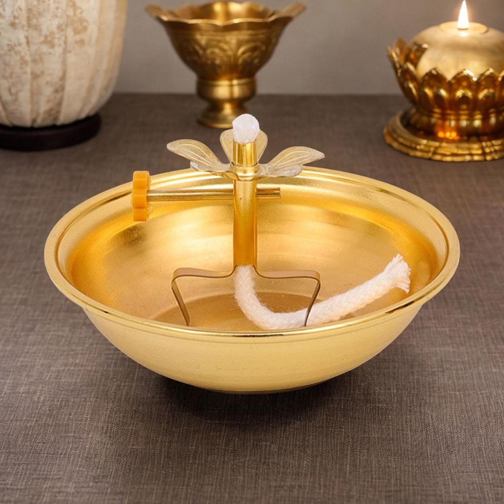 Butter Lamp Holder for Ghee, Candle Stand Altar Use, Tea Light Home Decor