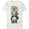 Fifth Sun Herr Stor & Lång Kung Fu Panda Gruppbild T-shirt